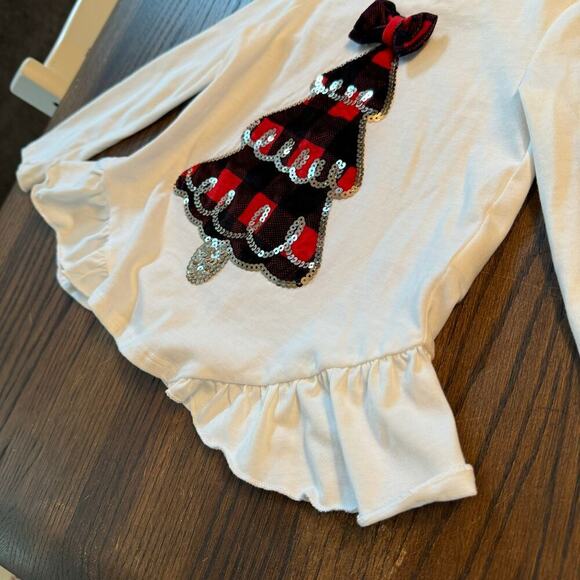 NWT Max Studio Kids Girl Size XS 4 Plaid Holiday Long Sleeve Headband Christmas - Picture 3 of 5